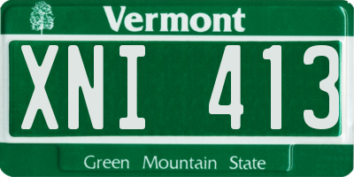 VT license plate XNI413