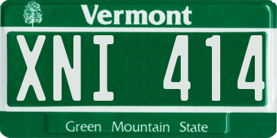 VT license plate XNI414