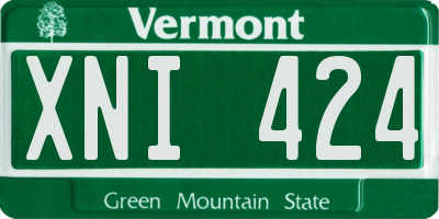 VT license plate XNI424