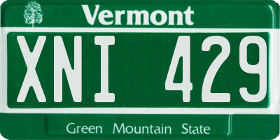 VT license plate XNI429