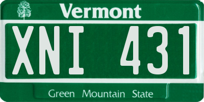VT license plate XNI431