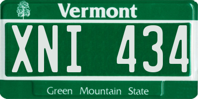 VT license plate XNI434