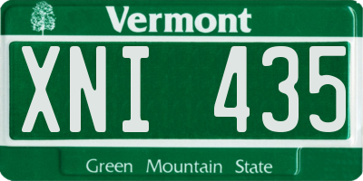 VT license plate XNI435