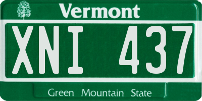 VT license plate XNI437