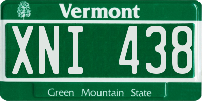 VT license plate XNI438