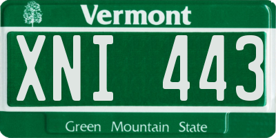 VT license plate XNI443