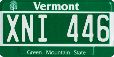 VT license plate XNI446