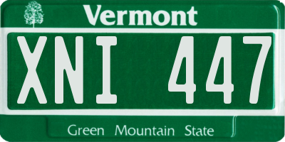 VT license plate XNI447