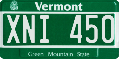 VT license plate XNI450