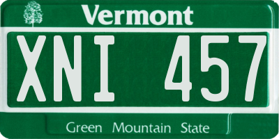 VT license plate XNI457