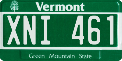 VT license plate XNI461