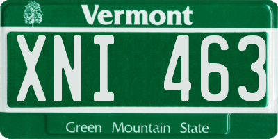 VT license plate XNI463