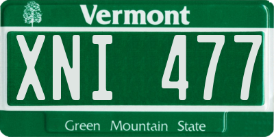 VT license plate XNI477