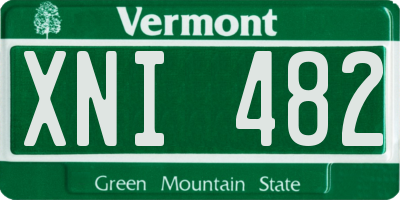 VT license plate XNI482