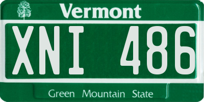 VT license plate XNI486