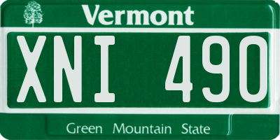 VT license plate XNI490