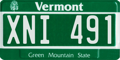 VT license plate XNI491