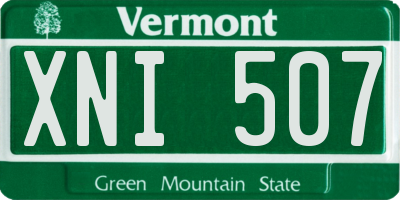 VT license plate XNI507