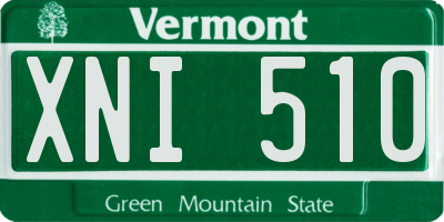 VT license plate XNI510
