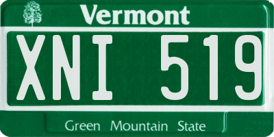 VT license plate XNI519