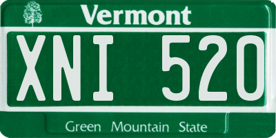 VT license plate XNI520
