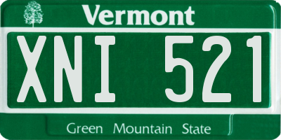 VT license plate XNI521