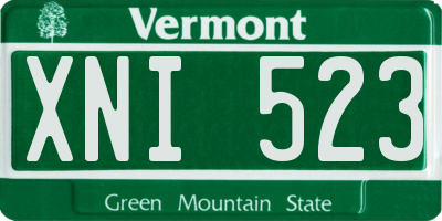 VT license plate XNI523