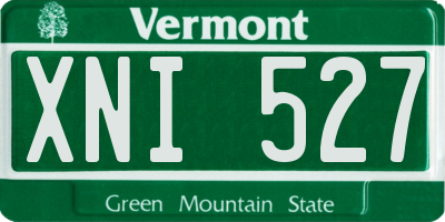 VT license plate XNI527