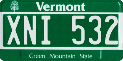 VT license plate XNI532