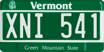 VT license plate XNI541