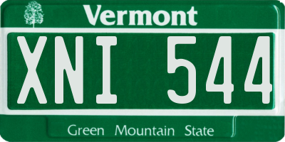 VT license plate XNI544