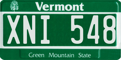 VT license plate XNI548