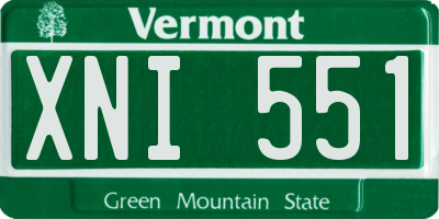 VT license plate XNI551