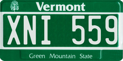 VT license plate XNI559
