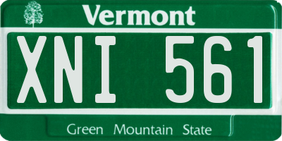 VT license plate XNI561