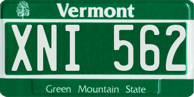 VT license plate XNI562