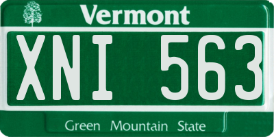 VT license plate XNI563