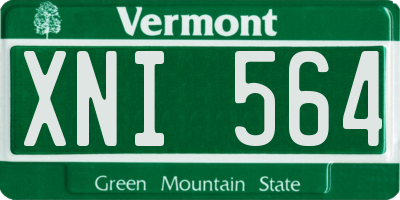 VT license plate XNI564