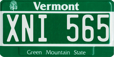 VT license plate XNI565