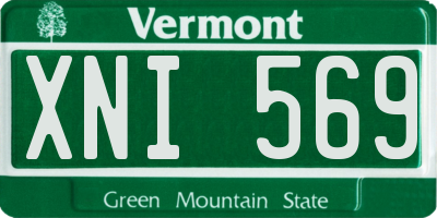 VT license plate XNI569