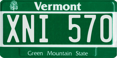 VT license plate XNI570