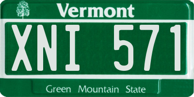 VT license plate XNI571