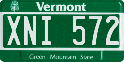 VT license plate XNI572