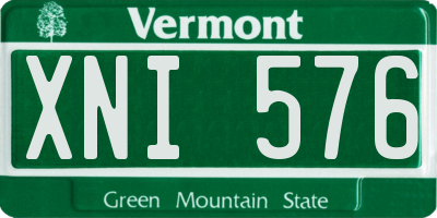 VT license plate XNI576