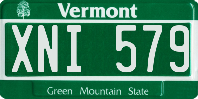 VT license plate XNI579