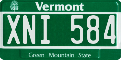 VT license plate XNI584