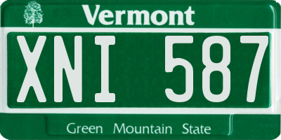 VT license plate XNI587
