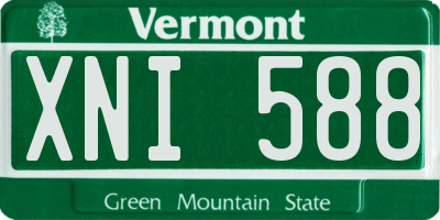 VT license plate XNI588