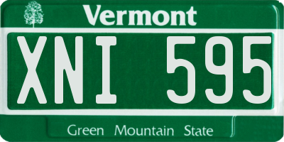 VT license plate XNI595