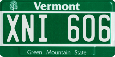 VT license plate XNI606